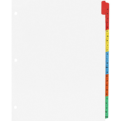 Business Source A-Z Tab Table of Contents Index Dividers (BSN21905)