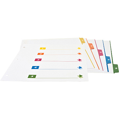 Business Source Color-coded Table of Contents/Tabs Index Dividers (BSN21908)