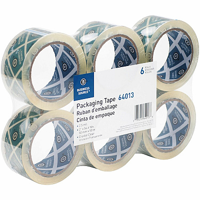 Business Source Crystal Clear Packaging Tape (BSN64013)