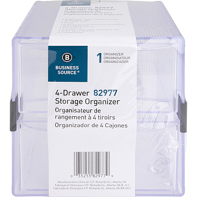 Business Source 4-drawer Storage Organizer (BSN82977)