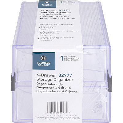 Business Source 4-drawer Storage Organizer (BSN82977)