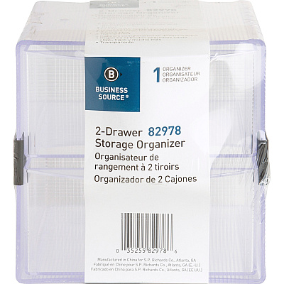 Business Source 2-drawer Storage Organizer (BSN82978)