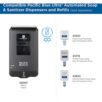 Pacific Blue Ultra Antimicrobial Foam Soap Automated Touchless Dispenser Refills (GPC43822)