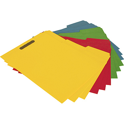 Business Source 1/3 Tab Cut Letter Recycled Fastener Folder (BSN17571)