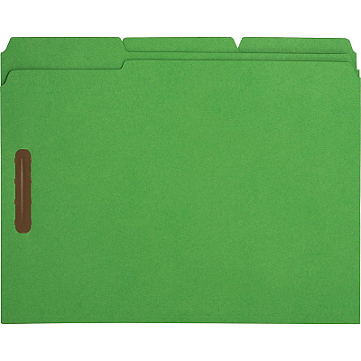 Business Source 1/3 Tab Cut Letter Recycled Fastener Folder (BSN17571)