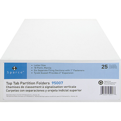 Business Source Letter Recycled Classification Folder (BSN95007)