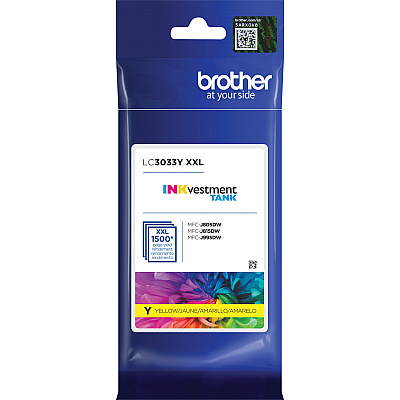 Brother Genuine LC3033Y Single Pack Super High-yield Yellow INKvestment Tank Ink Cartridge