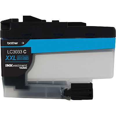 Brother Genuine LC3033C Single Pack Super High-yield Cyan INKvestment Tank Ink Cartridge