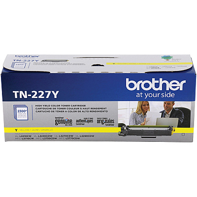 Brother Genuine TN-227Y High Yield Yellow Toner Cartridge