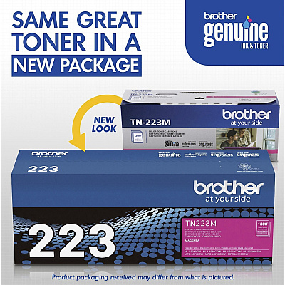 Brother Genuine TN-223M Standard Yield Magenta Toner Cartridge