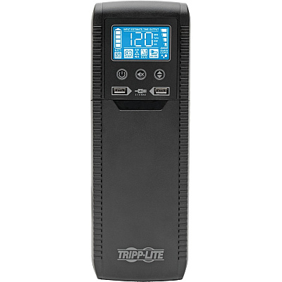 Tripp Lite Line Interactive UPS with USB and 10 Outlets - 120V, 1440VA, 900W, 50/60 Hz, AVR, ECO Series, ENERGY STAR (ECO1500LCD)