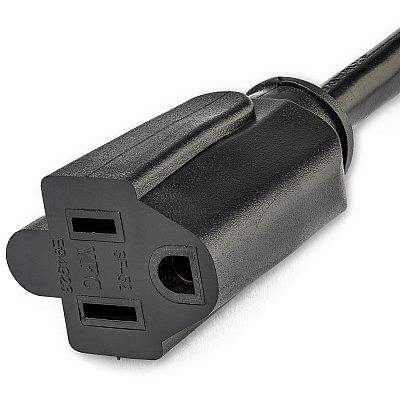 StarTech 1ft Power Extension Cord 5-15p To 5-15r (PAC101R1)