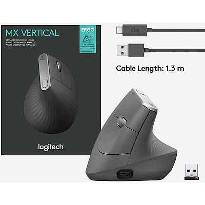 Logitech MX Vertical Advanced Ergonomic Mouse (LOG910005447)