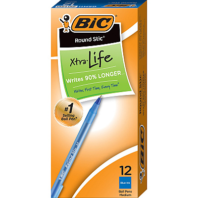 BIC Round Stic Ballpoint Pens (BICGSM11BEBD)