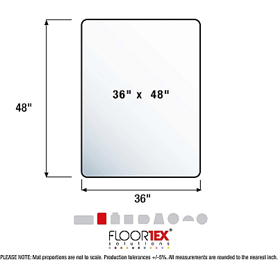 Ecotex Enhanced Polymer Rectangular Chair Mat with Anti-Slip Backing for Hard Floors - 36" x 48" (FLRECO123648AEP)