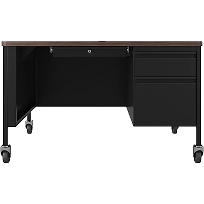 Lorell Fortress Series 48" Mobile Right-Pedestal Teachers Desk (LLR66943)