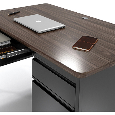 Lorell Fortress Series 48" Mobile Right-Pedestal Teachers Desk (LLR66943)