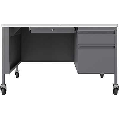 Lorell Fortress Series 48" Mobile Right-Pedestal Teachers Desk (LLR66944)