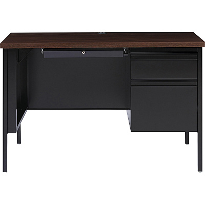 Lorell Fortress Series 45-1/2" Right Single-Pedestal Desk (LLR66948)