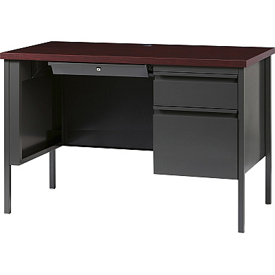 Lorell Fortress Series 45-1/2" Right Single-Pedestal Desk (LLR66949)
