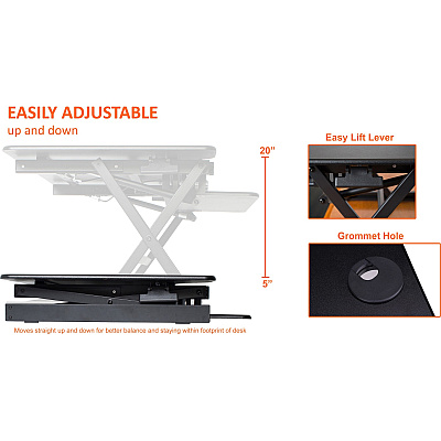 Lorell XL Adjustable Desk/Monitor Riser (LLR82013)
