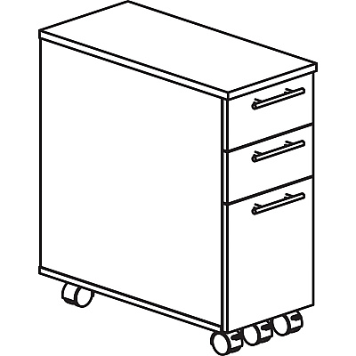 Safco Medina Box/Box/File Skinny Pedestal (SAFABSPLGS)