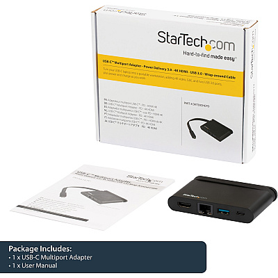 StarTech Usb C Multiport Adapter 4k Hdmi/pd/gbe (DKT30CHCPD)