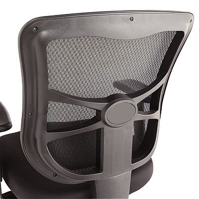 Alera Elusion Series Mesh Mid-Back Multifunction Chair, Prem Fabric, Supports Up to 275 lb, 17.7" to 21.4" Seat Height, Black (ALEEL42ME10B)