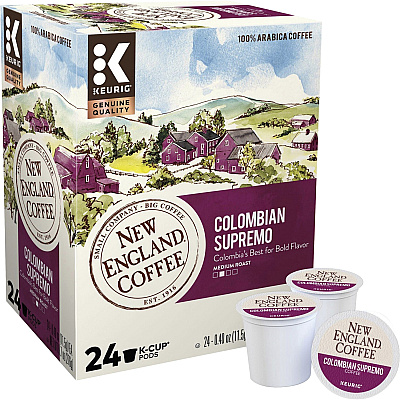 New England Coffee K-Cup Colombian Supremo Coffee (GMT0037)