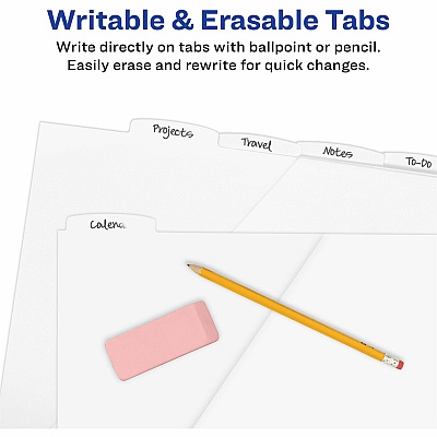 Avery Write & Erase Pocket Plastic Dividers (AVE16825)