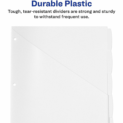 Avery Write & Erase Pocket Plastic Dividers (AVE16825)