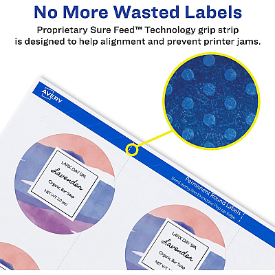 Avery Easy Peel Labels -Sure Feed - Print-to-the-Edge (AVE22877)