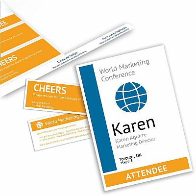 Avery Vertical Name Badge and Ticket Insertsfor Laser and Inkjet Printers (AVE8522)