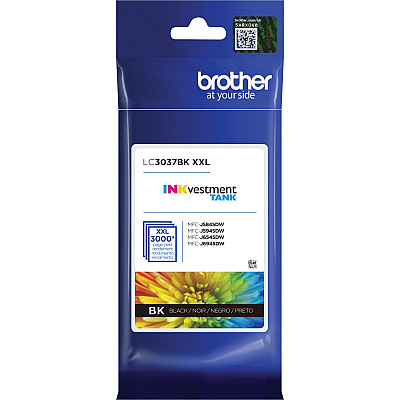 Brother Genuine LC3037BK Super High-yield Black INKvestment Tank Ink Cartridge