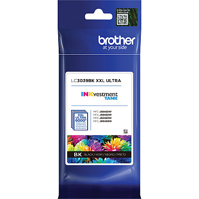 Brother Genuine LC3039BK Ultra High-yield Black INKvestment Tank Ink Cartridge