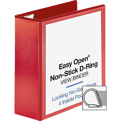 Business Source Red D-ring Binder (BSN26983)