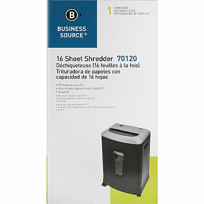 Business Source 6-gallon Bin Cross-cut Shredder (BSN70120)