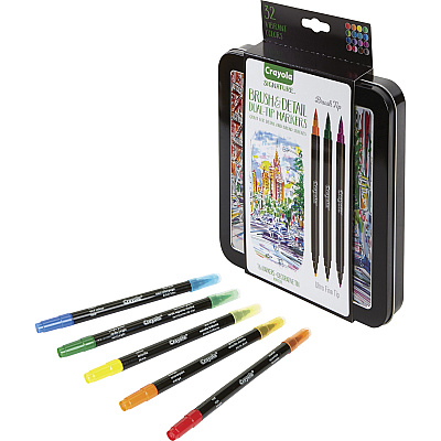 Crayola Brush & Detail Dual Tip Markers (CYO586501)