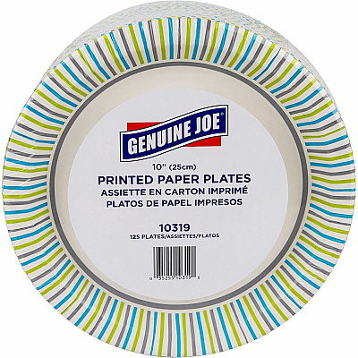 Genuine Joe 10" Printed Paper Plates (GJO10319)