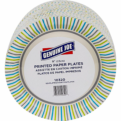 Genuine Joe 9" Printed Paper Plates (GJO10320)