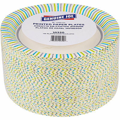 Genuine Joe 9" Printed Paper Plates (GJO10320)