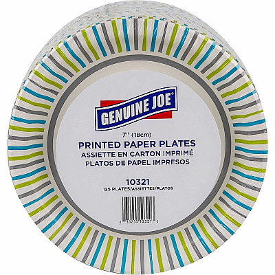 Genuine Joe 7" Printed Paper Plates (GJO10321)
