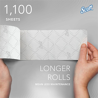 Scott Pro Paper Core High-Capacity Standard Roll Toilet Paper with Elevated Design (KCC47305)