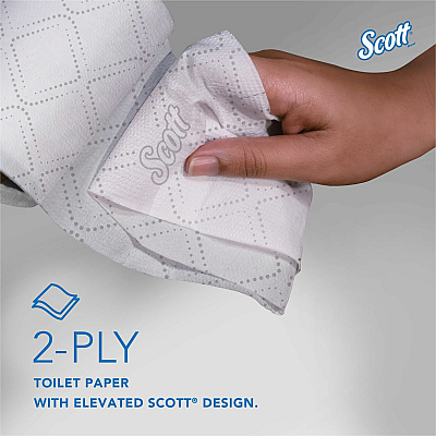 Scott Pro Paper Core High-Capacity Standard Roll Toilet Paper with Elevated Design (KCC47305)