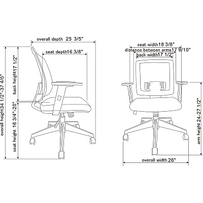 Lorell SOHO Mesh Mid-back Task Chair (LLR41842)