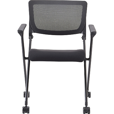 Lorell Mobile Mesh Back Nesting Chairs with Arms (LLR41845)