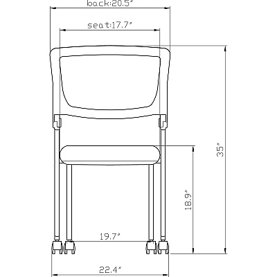 Lorell Mobile Mesh Back Nesting Chairs (LLR41846)