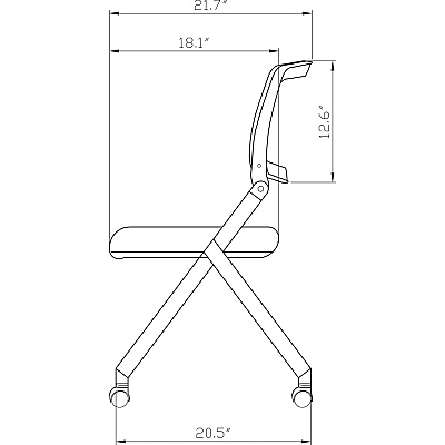 Lorell Mobile Mesh Back Nesting Chairs (LLR41846)