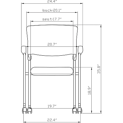 Lorell Upholstered Foldable Nesting Chairs with Arms (LLR41847)