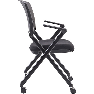Lorell Upholstered Foldable Nesting Chairs with Arms (LLR41847)